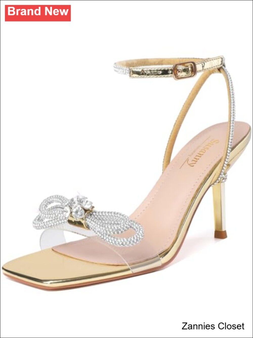 🤠 Susanny Rhinestone Bow Slingback Kitten Heels Strappy Heeled Sandals